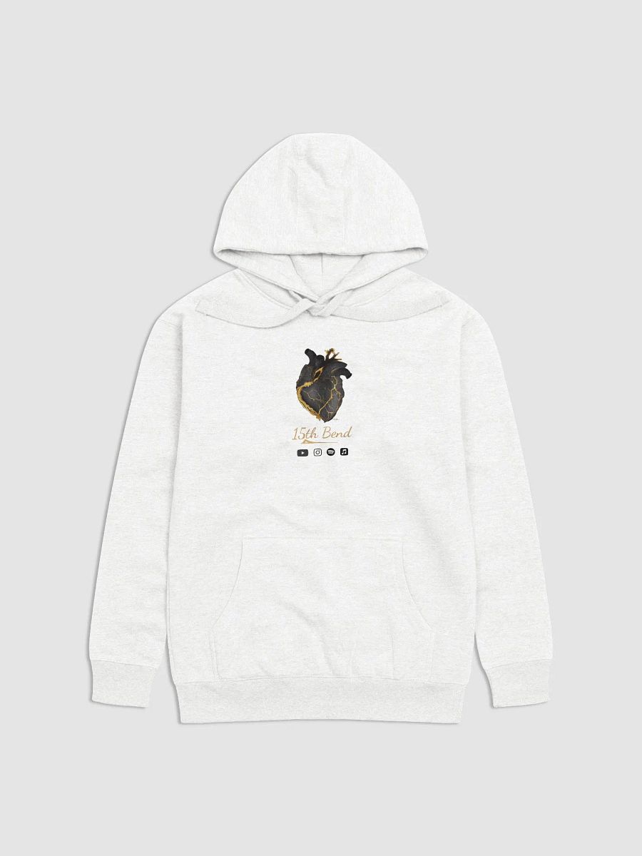 white hoodie with Heal cover art product image (1)