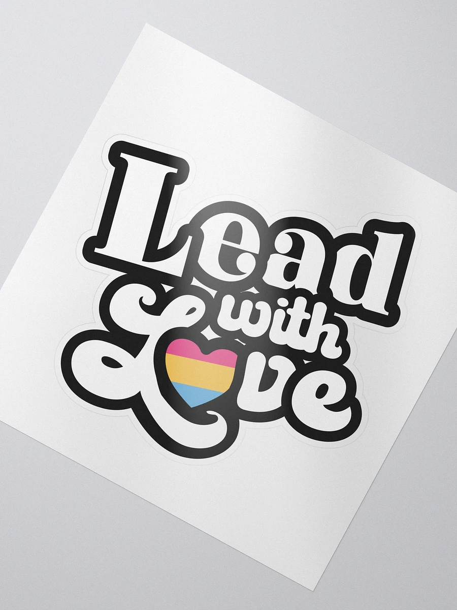 Lead With Love Sticker: Pansexual product image (2)