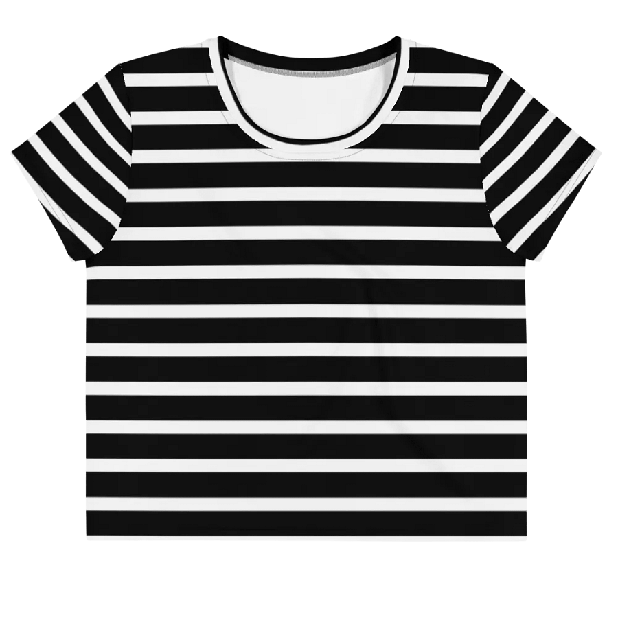Black & White Stripes Crop Top product image (1)
