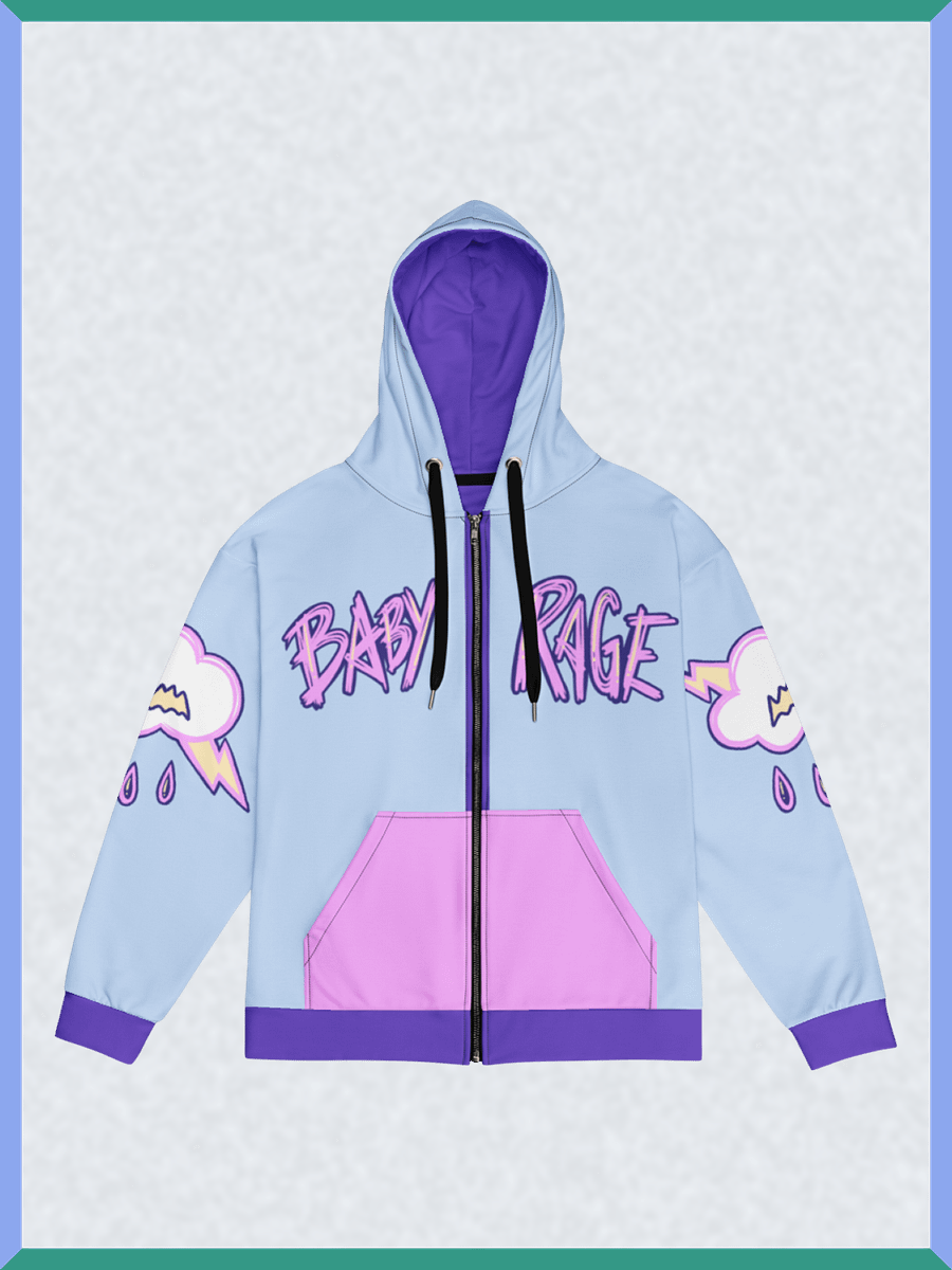 Baby Rage Pink Pocket - Zipper Hoodie product image (1)