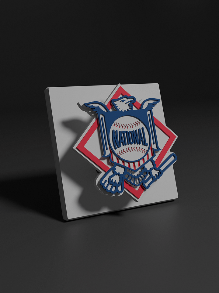 MLB National League 3D Printed Floating Logo Sign (Digital File Only) product image (1)