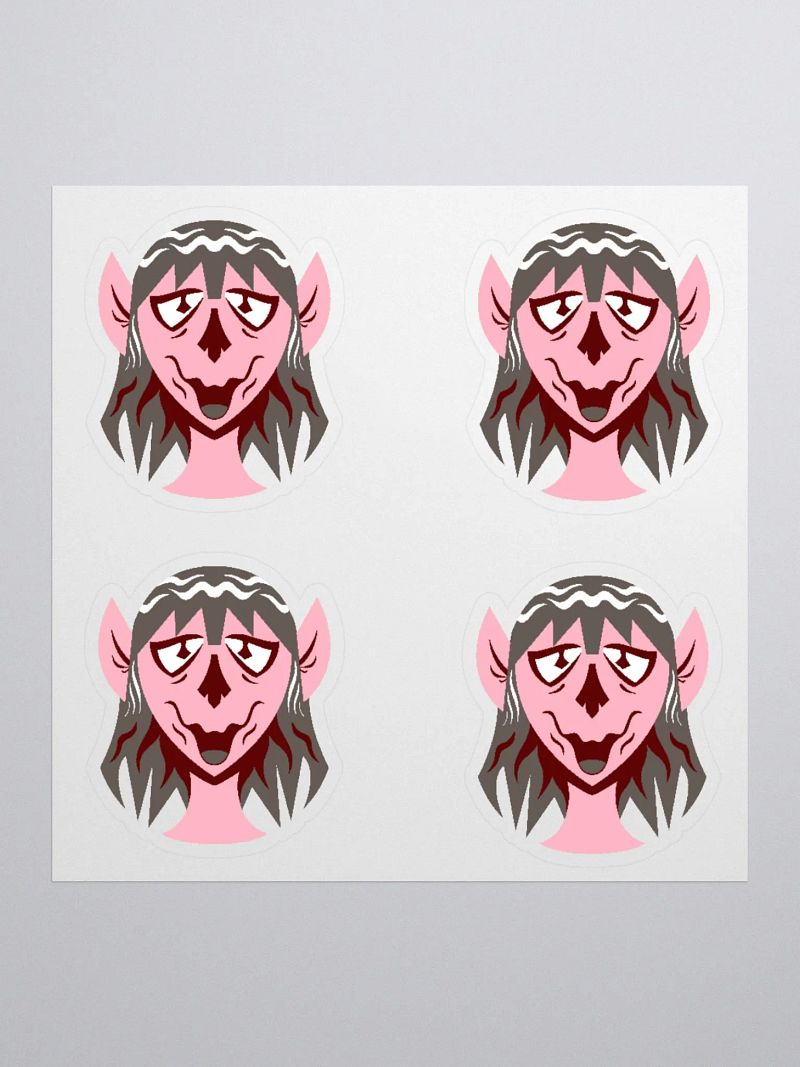 Pink Orc Girl Stickers