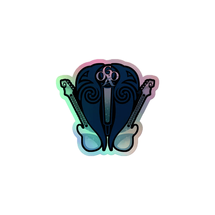 | Holographic Sticker | Old Gods Crest | Midnight - Blue&Silver | product image (1)
