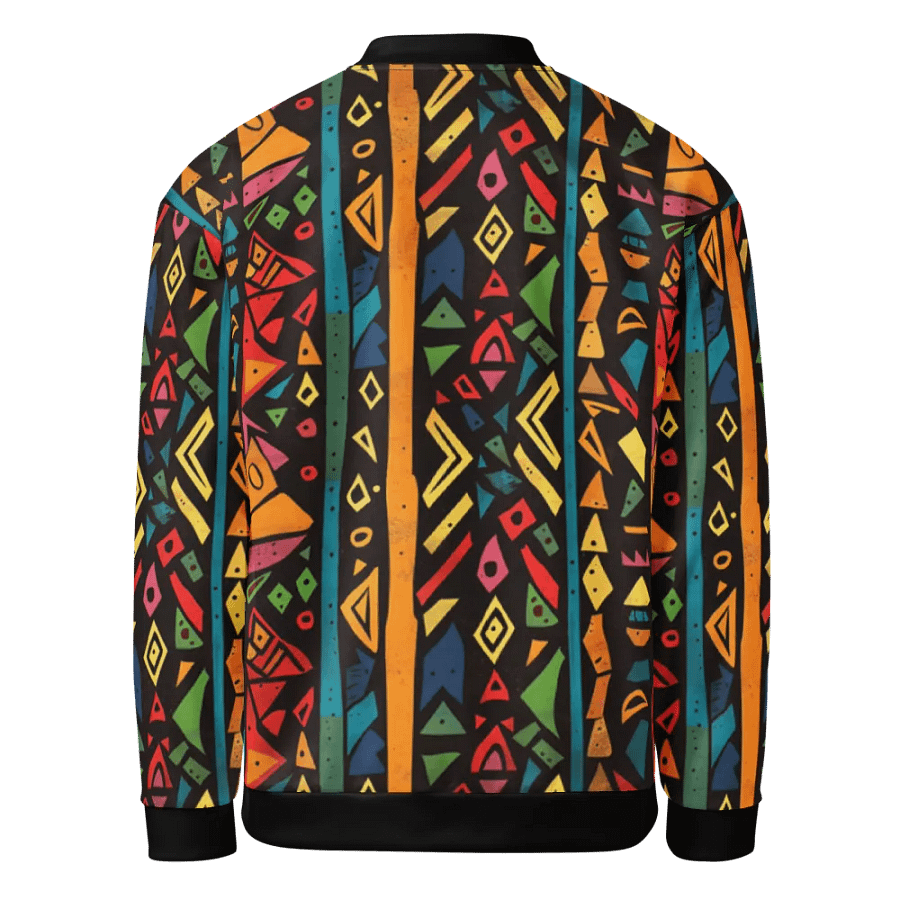 Vibrant African Tribal Patterns All-Over Print Bomber Jacket product image (2)