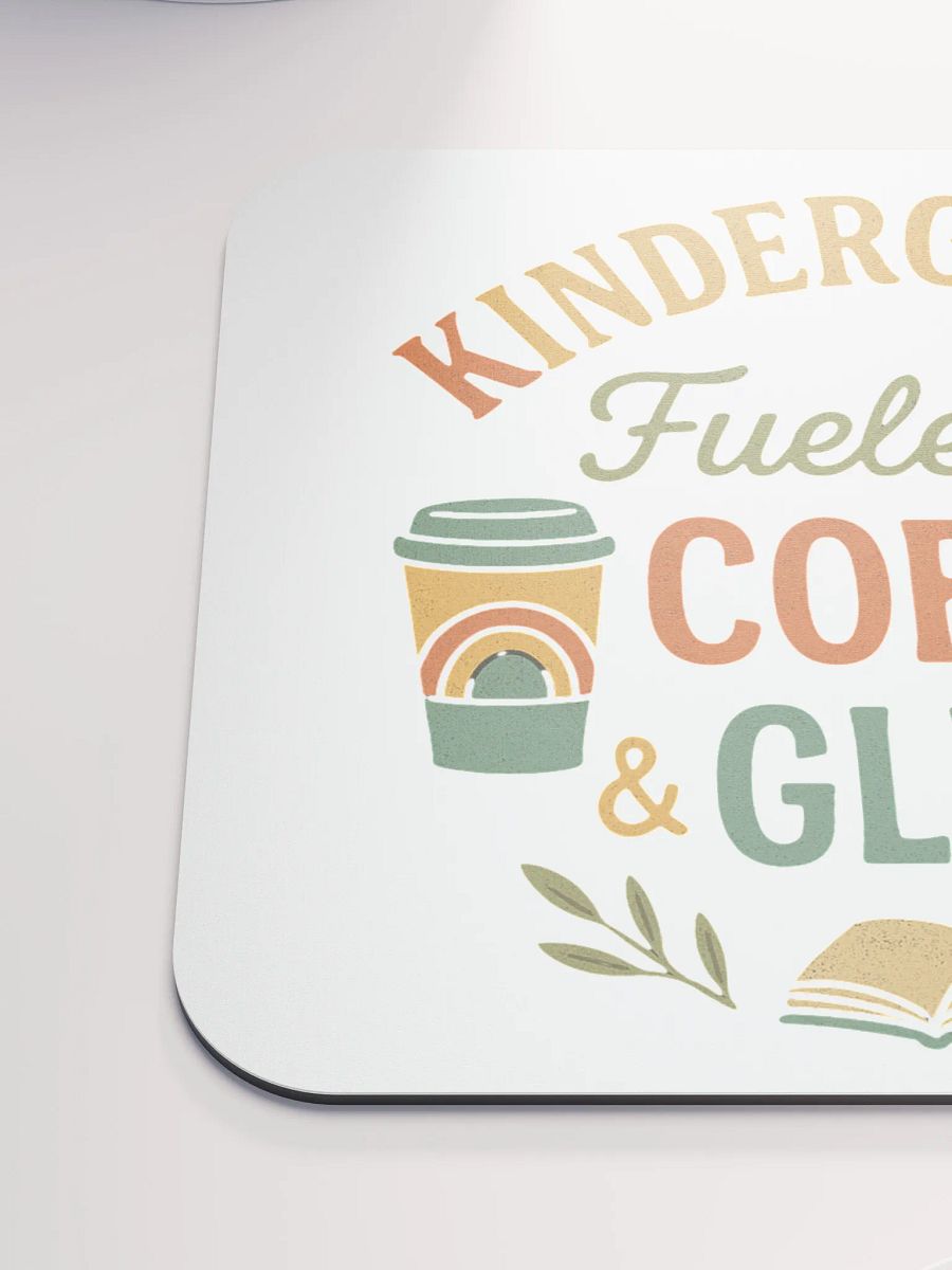 Fueled by Coffee & Glitter Mouse Pad – Teacher Desk Accessory product image (6)