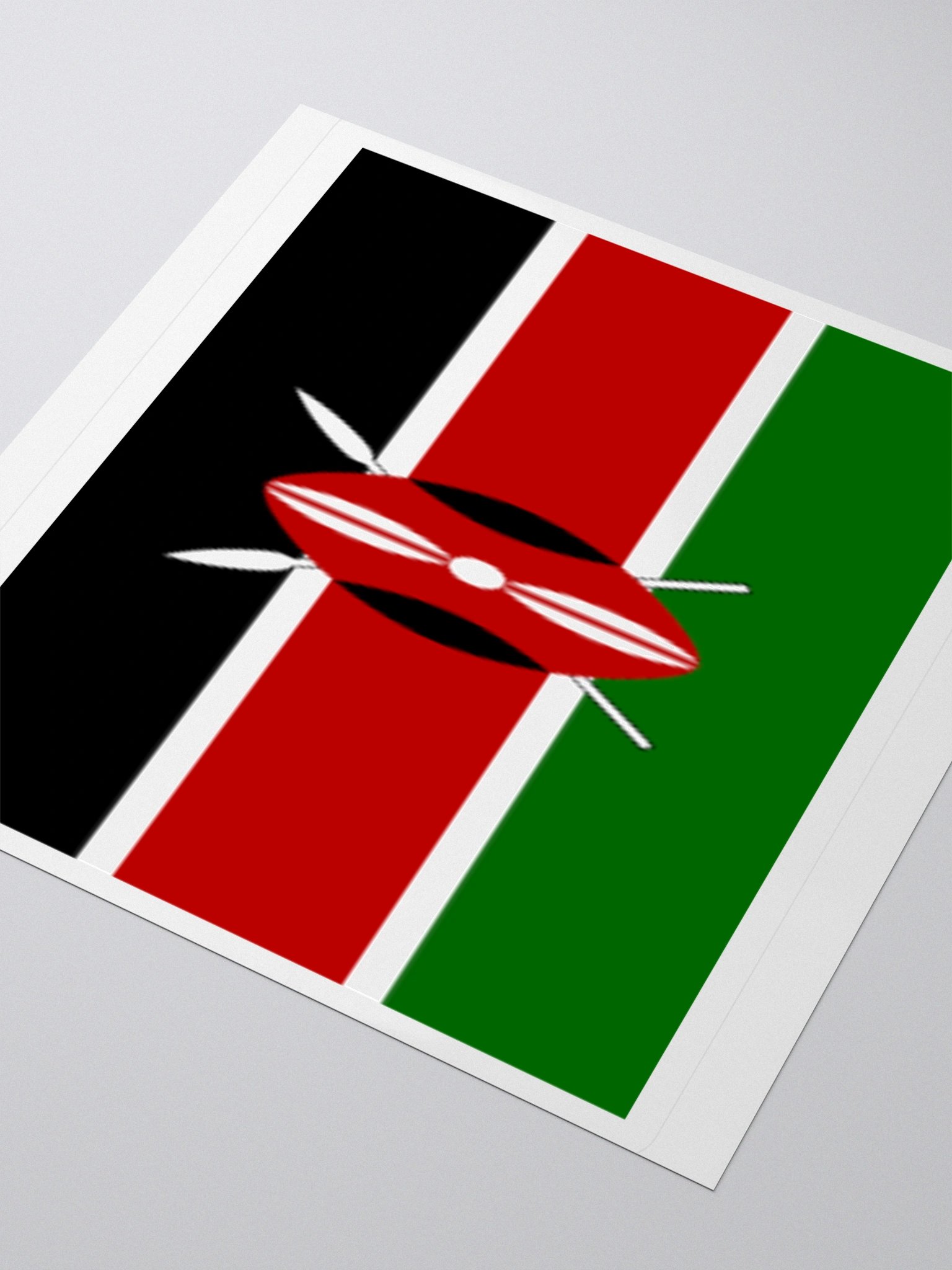 Kenya Flag Sticker | Masai Shield Design | Durable Vinyl | 3 Sizes product image (8)