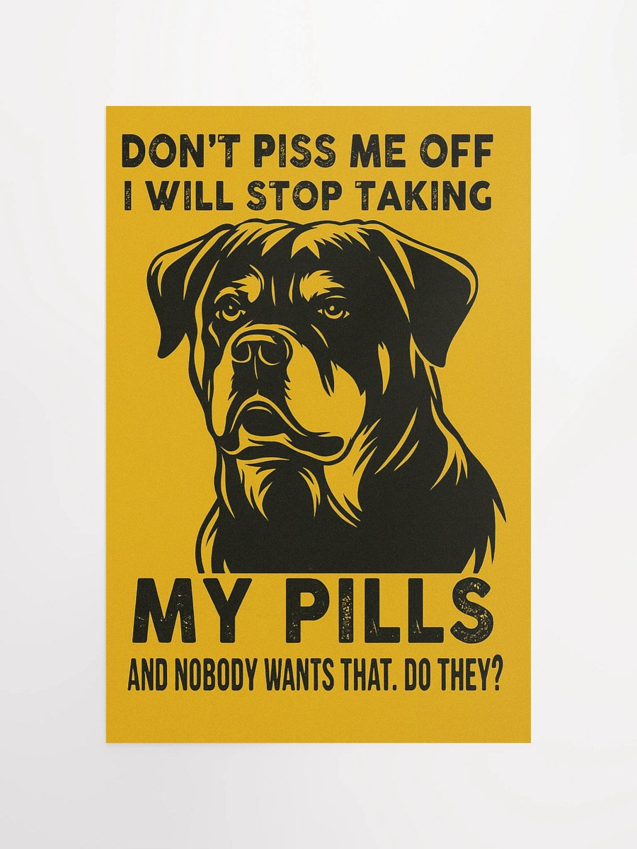 Rottweiler Pill Reminder Poster product image (11)
