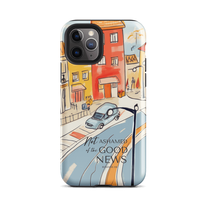 'Not Ashamed of the Good News' Town Village iPhone Tough Case product image (1)