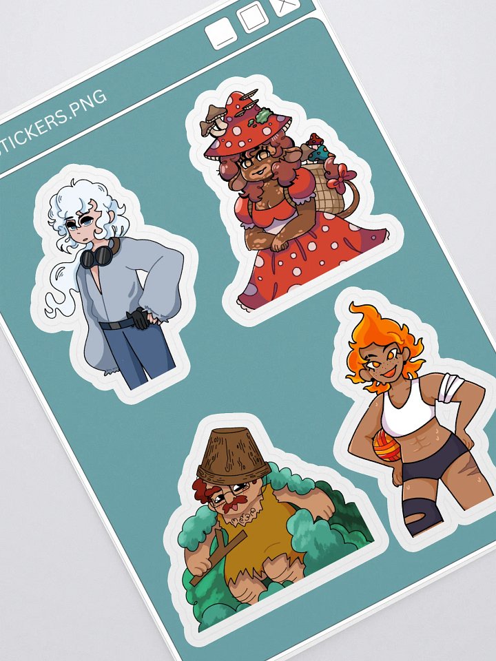 Characters Sticker Sheet - Blue product image (1)