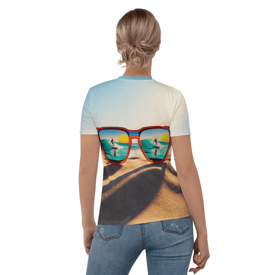 Surfing Sunset Reflection Women's T-Shirt product image (2)