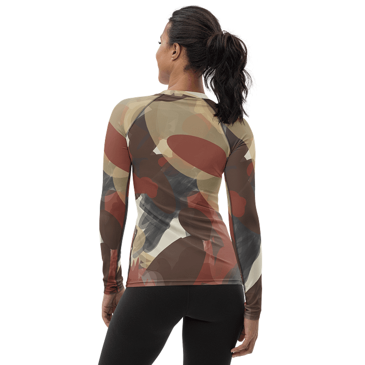 Earthy Overlap Women's Rash Guard product image (2)