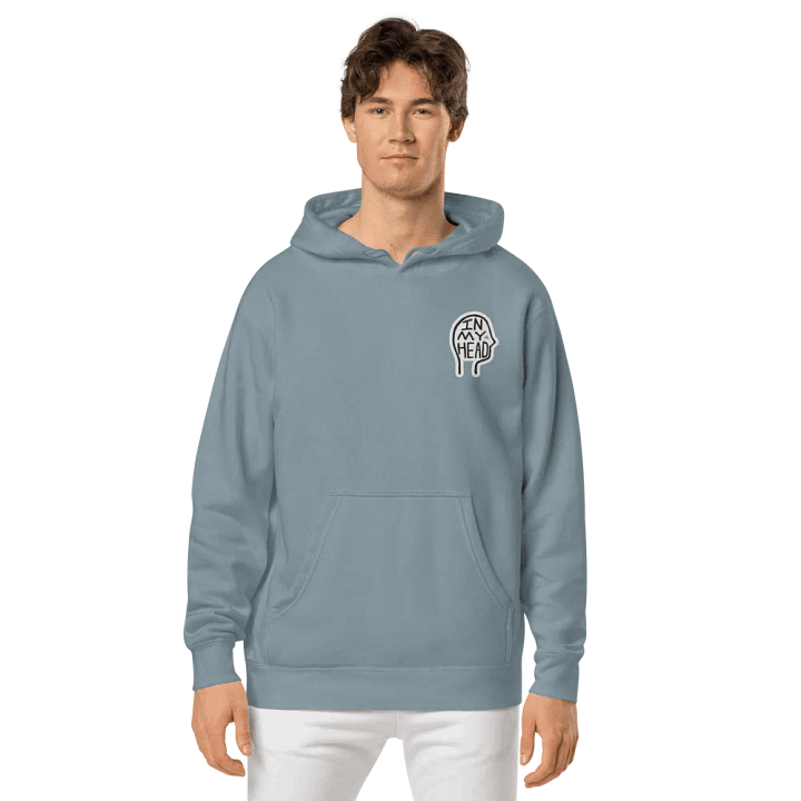 In My Head (L.C. bubble design) embroidered pigment hoodie product image (2)