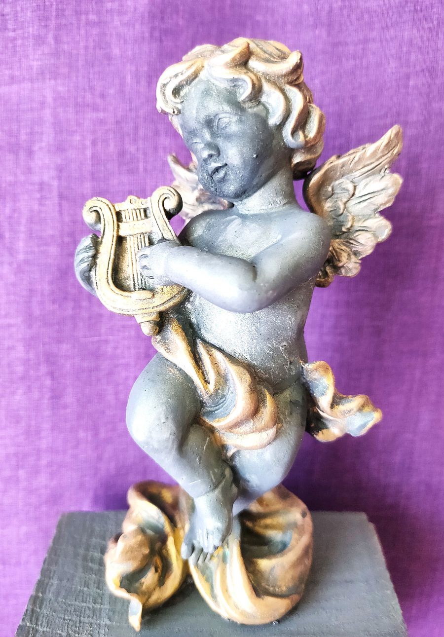 Único e exclusivo Anjo de parede com harpa, ser espiritual product image (5)