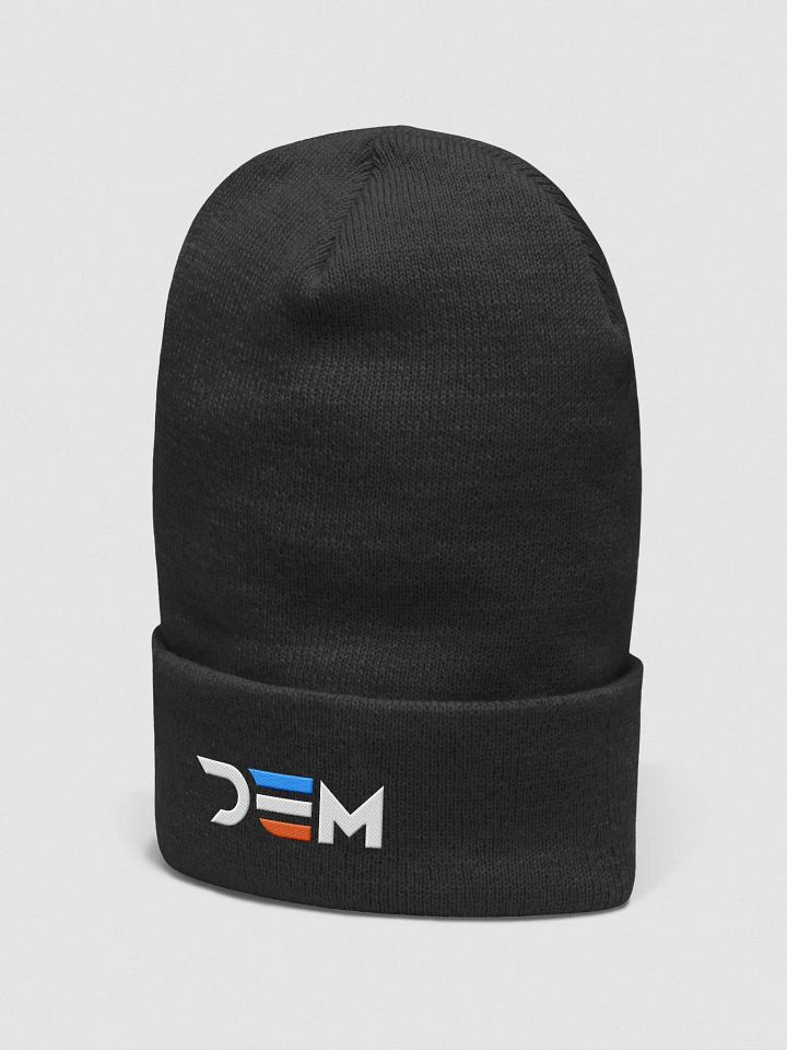 Dem Black Beanie (Embroidered) product image (2)