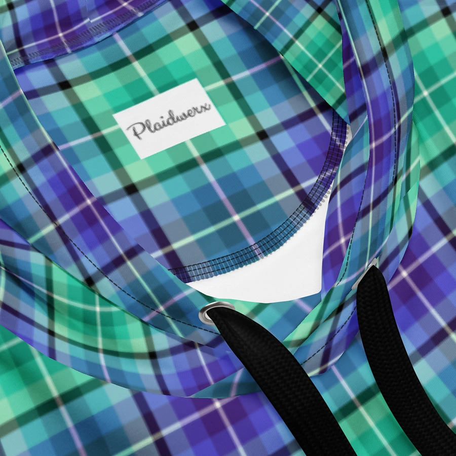 Bright Green and Purple Plaid Hoodie product image (10)