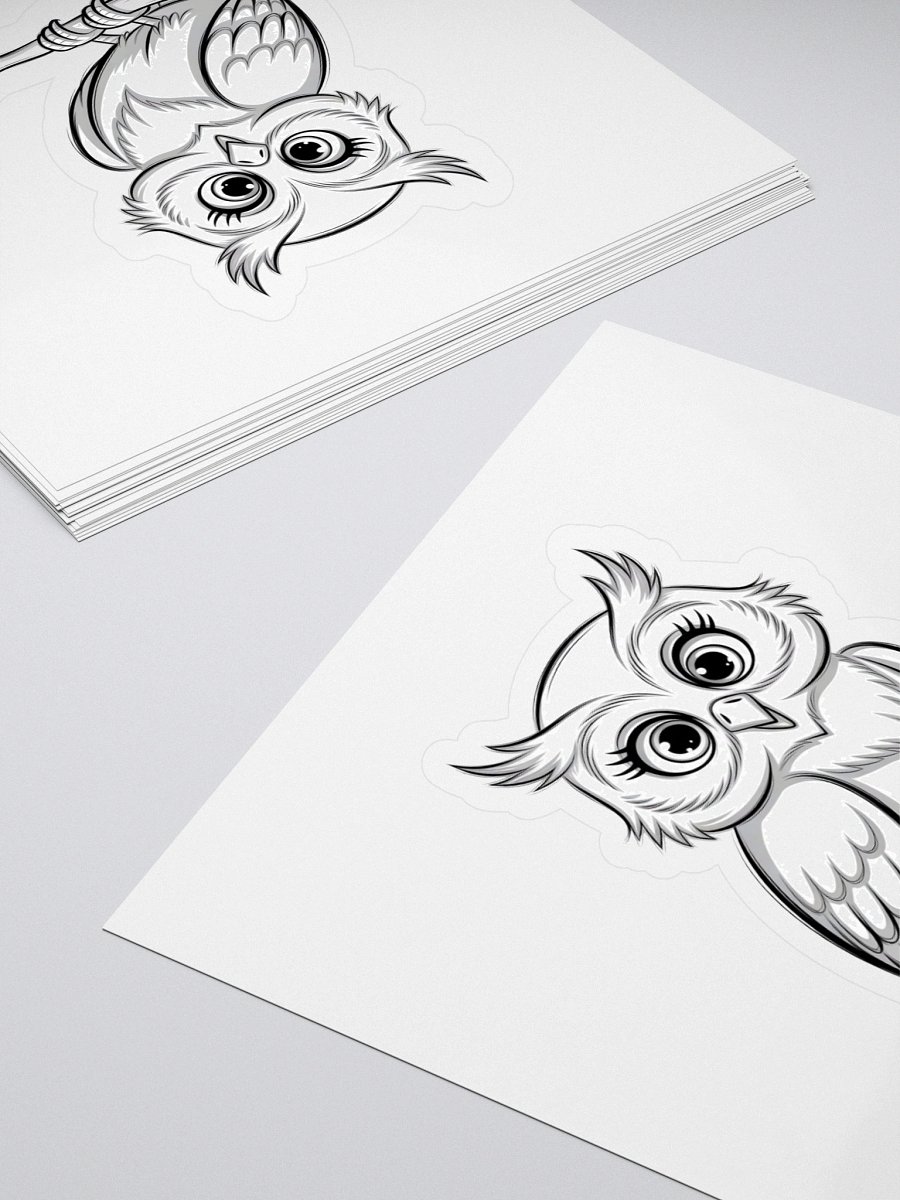 Whimsical Owl Perch Stickers product image (4)