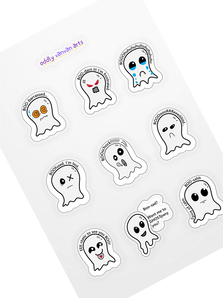 Boo-tiful Ghostly Expressions Sticker Sheet product image (1)