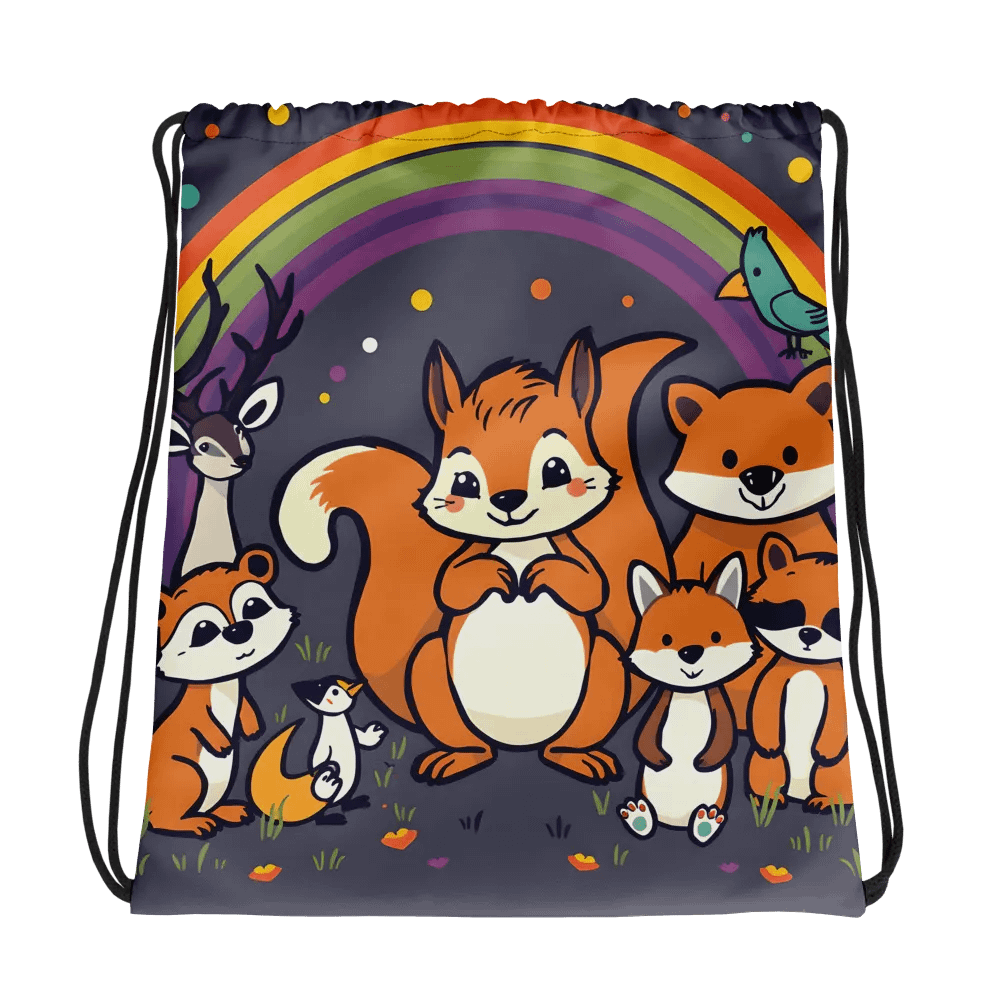 Rainbow Adventure All-Over Drawstring Bag product image (1)