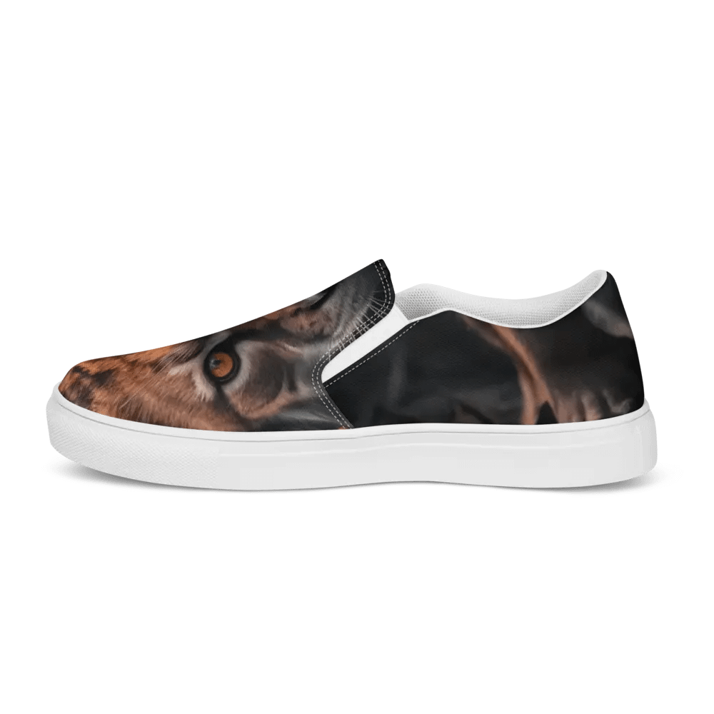 Flaming Wolf Lion Women's Slip-On Shoes product image (10)