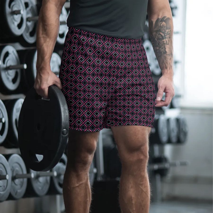 Geometric Illusion All Over Print Unisex Athletic Long Shorts product image (6)