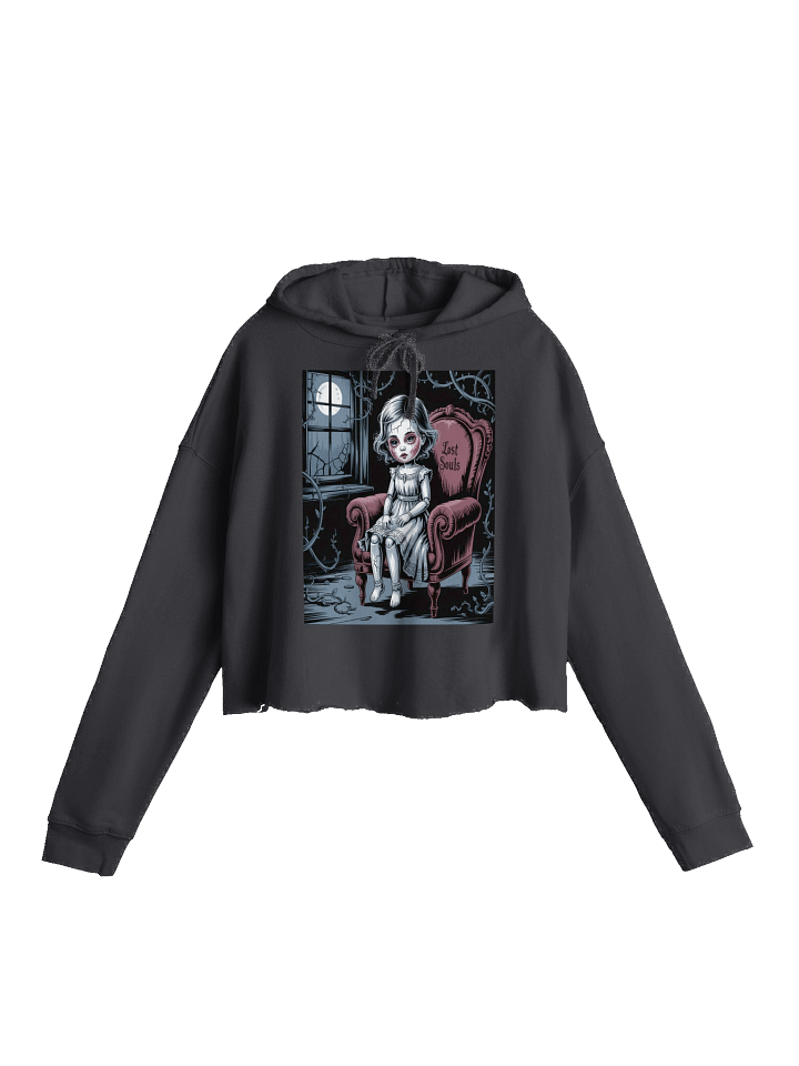 Midnight Veil Designs Gothic Women's Cropped Hoodie - Black, Sizes S-2XL product image (1)