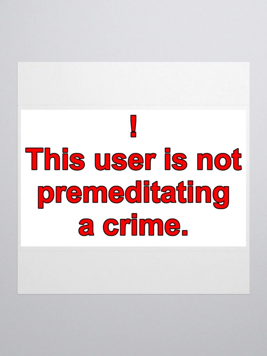 Premeditated Crime Sticker product image (2)