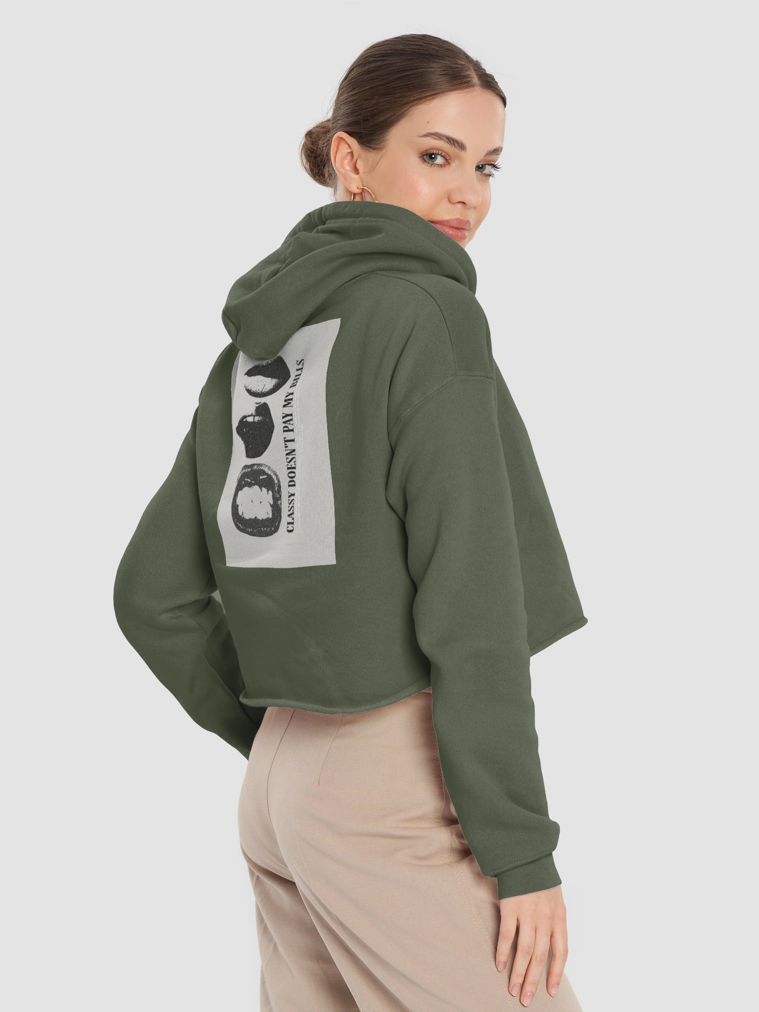 Classy Lips Cropped Hoodie product image (18)