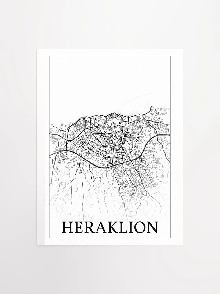 Heraklion, Crete, Greece, city map print product image (2)