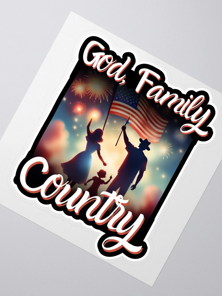 God Family Country Sticker product image (1)