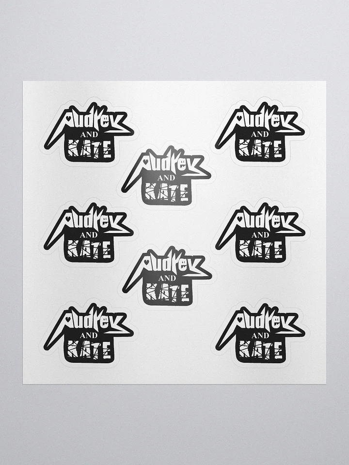 Audrey and Kate Official Square White Logo Stickers product image (1)