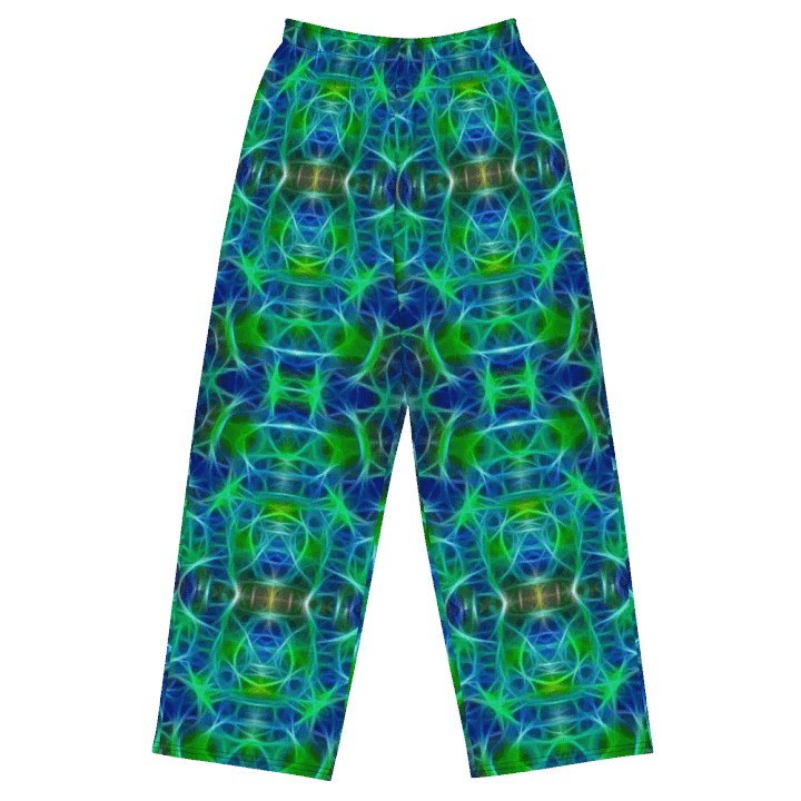 Green Blue Kaleidoscope Wideleg pants product image (2)