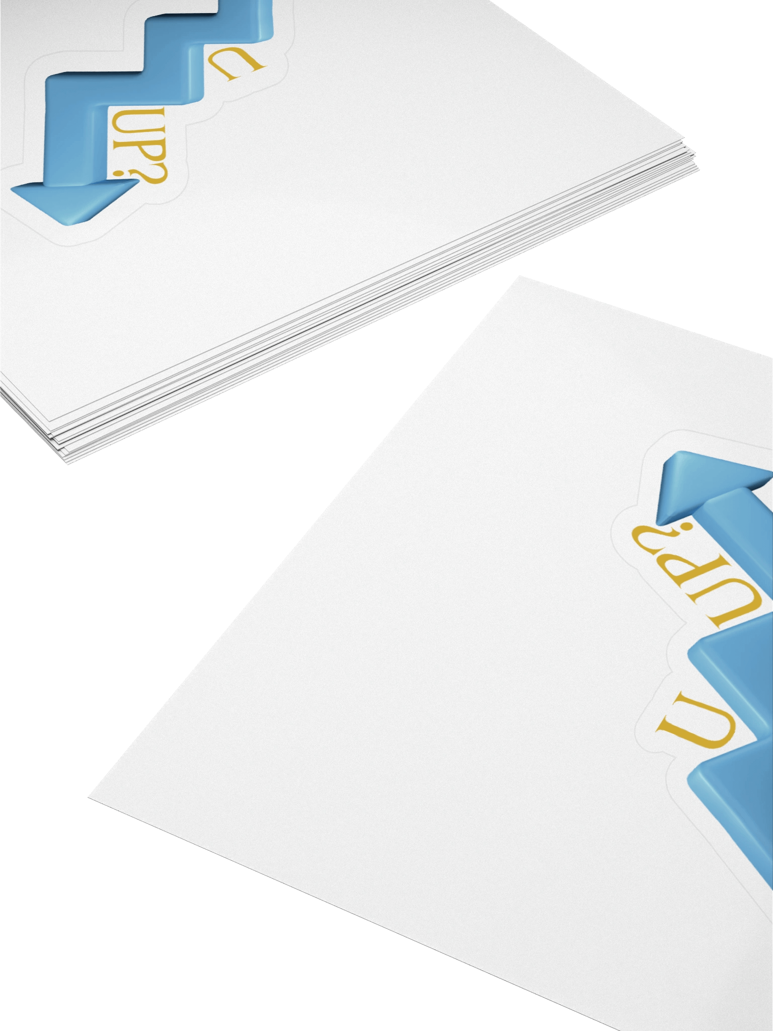 "U Up?" Blue Upward Arrow Trend Kiss Cut Stickers product image (4)