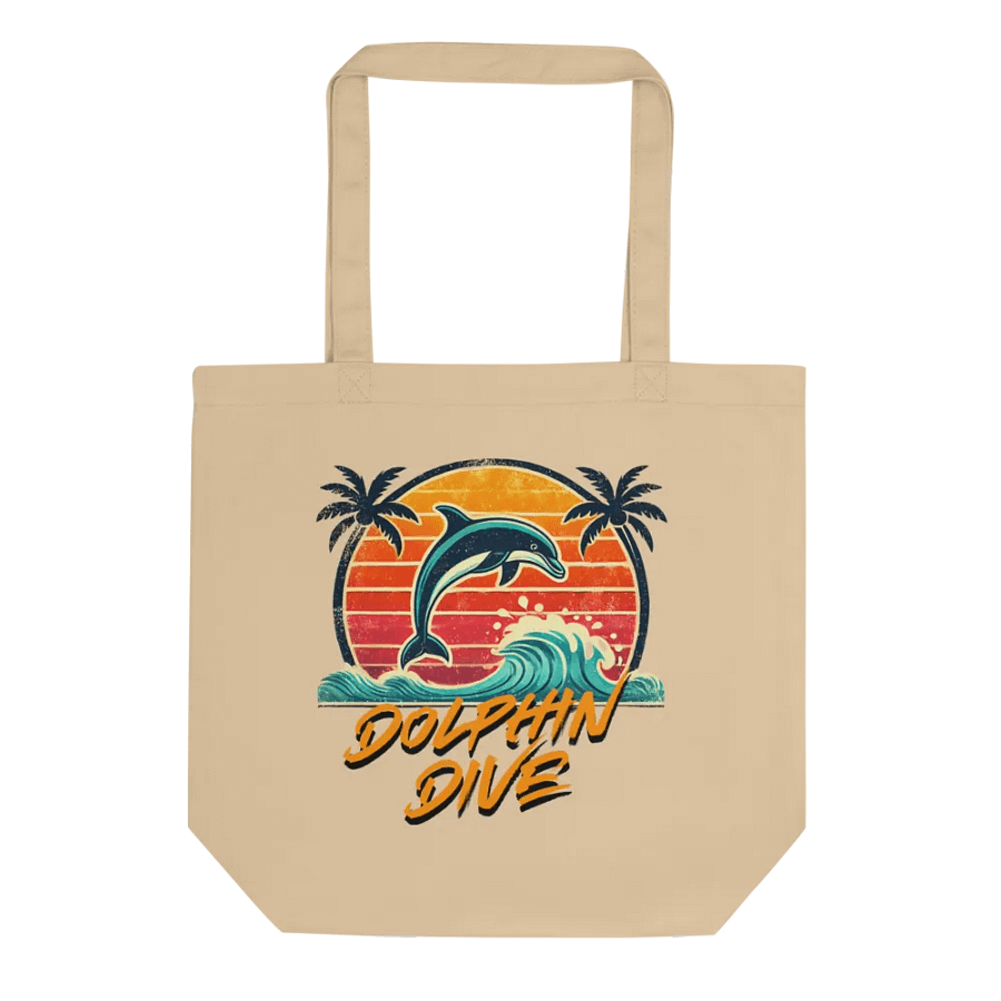 Sunset Dolphin Dive Eco Tote product image (1)