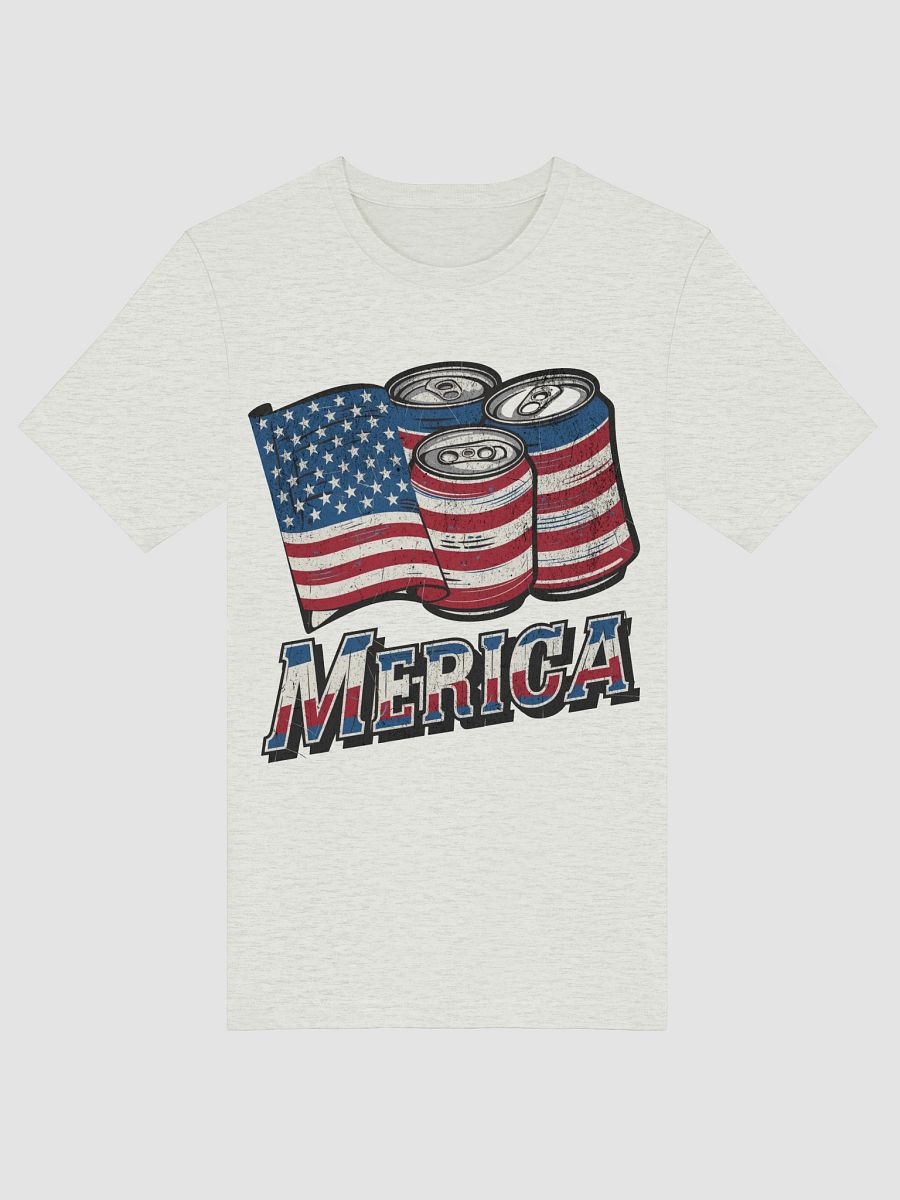 Patriotic 'MERICA' Beverage Can T-Shirt product image (48)