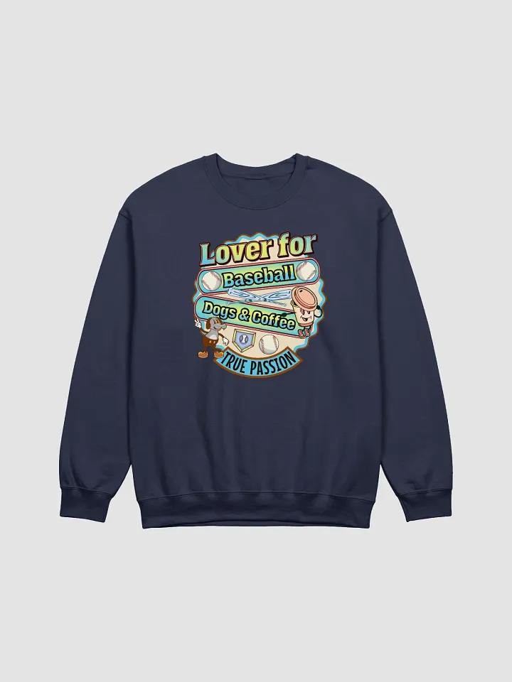 Lover For Baseball Dogs And Coffee Crewneck Sweatshirt product image (13)