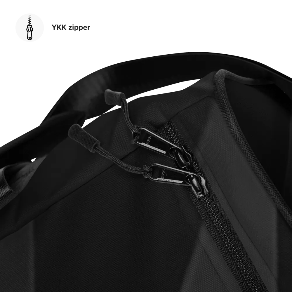 Black/Grey Steel look All-Over Print Duffle Bag : Luigi & Ariel Logo product image (10)