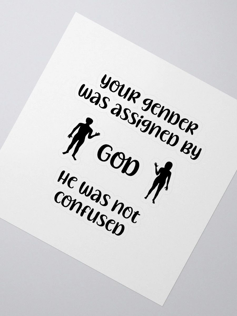 Your Gender Was Assigned by GOD. Vinyl Kiss Cut Stickers product image (4)