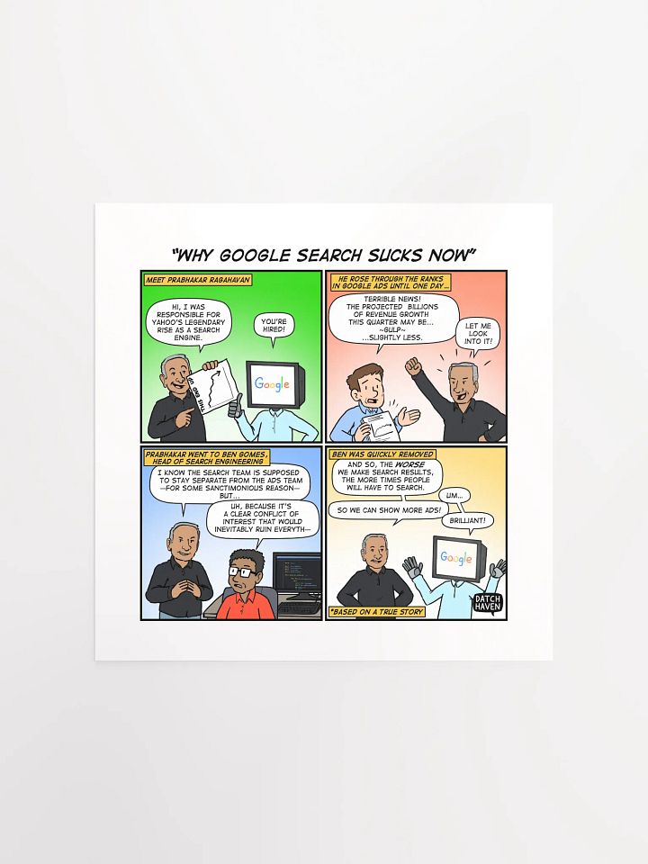 "Why Google search sucks now" poster (10″×10″) product image (1)