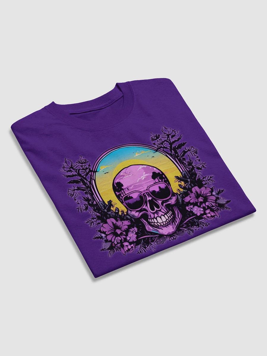 Purple Sunset Skull Heavyweight T-Shirt product image (4)