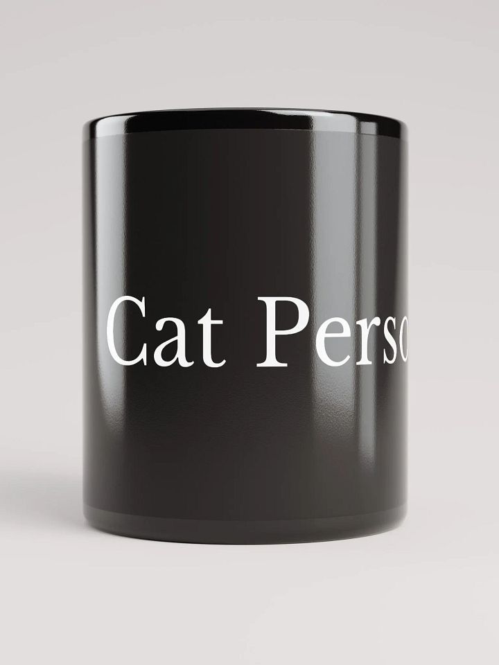 Cat Person Mug (Black) product image (1)