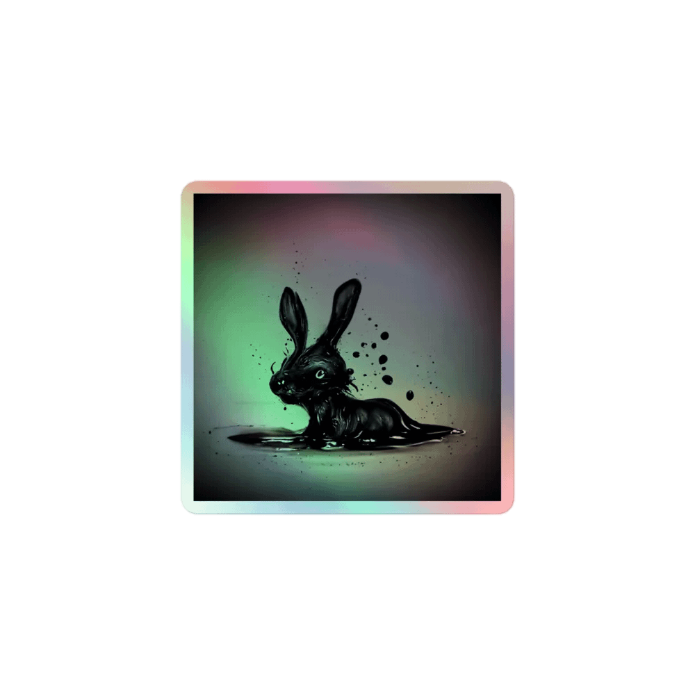 Fluid Rabbit Holographic Sticker Set product image (1)