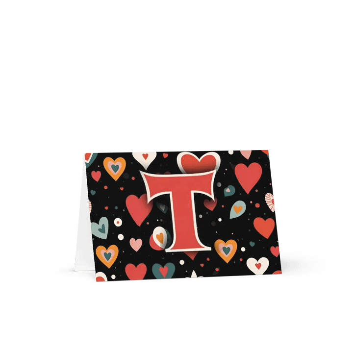 Valentine’s Monogram Letter T(5) Card product image (4)