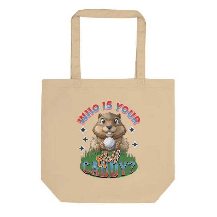 Who Is Your Golf Caddy? Whimsical Groundhog Tote Bag product image (1)