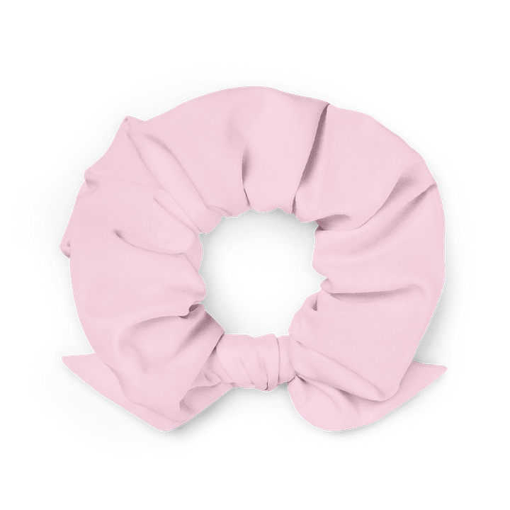 Light Pink Solid Color Eco Friendly Scrunchie with a Bow product image (2)