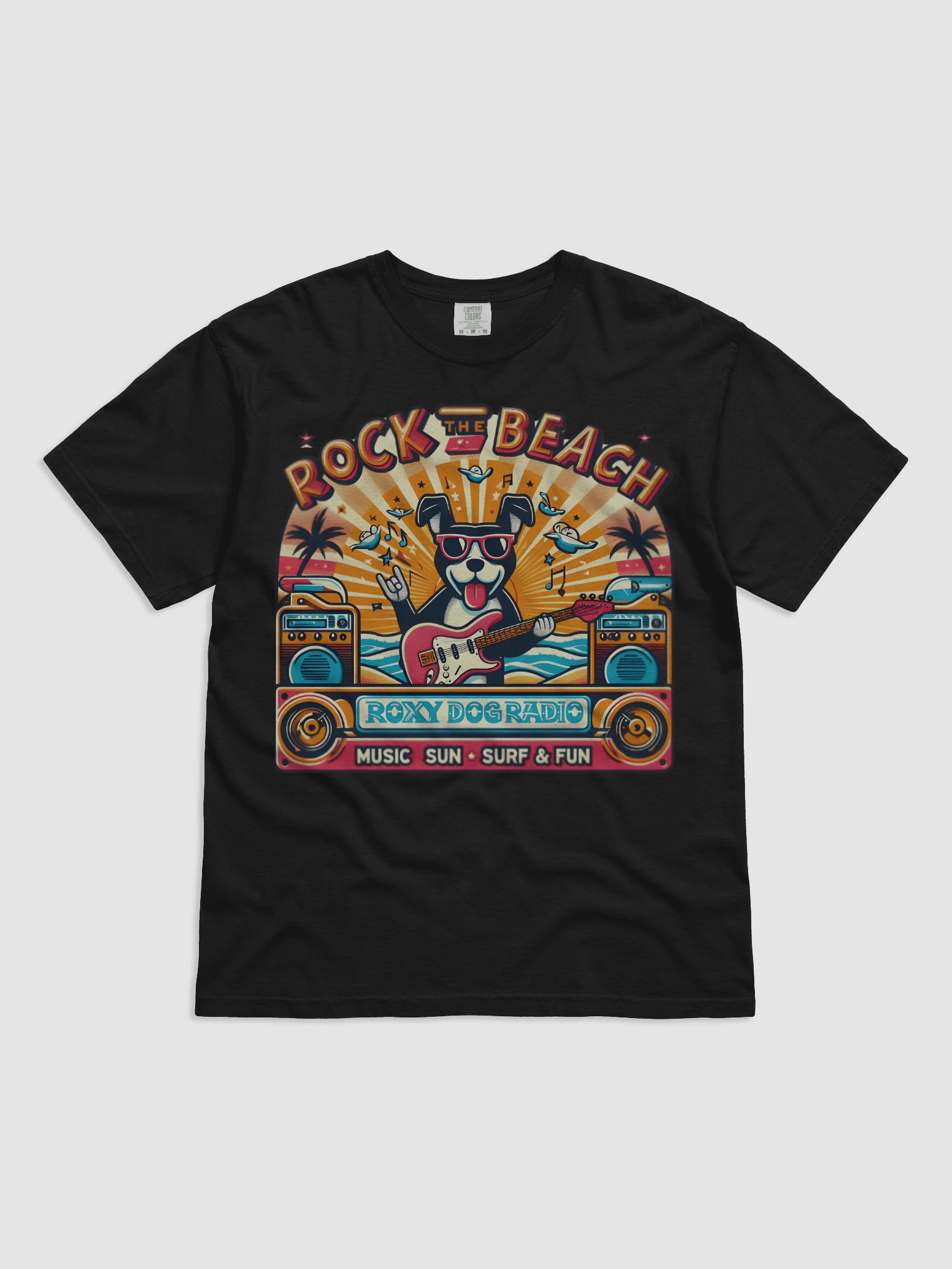 Rock The Beach Roxy Dog Radio T-Shirt Print on Front product image (5)