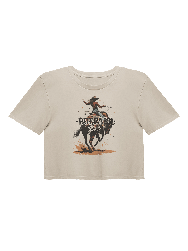 The "Buffalo Babe" Cowgirl Premium Crop Top product image (2)