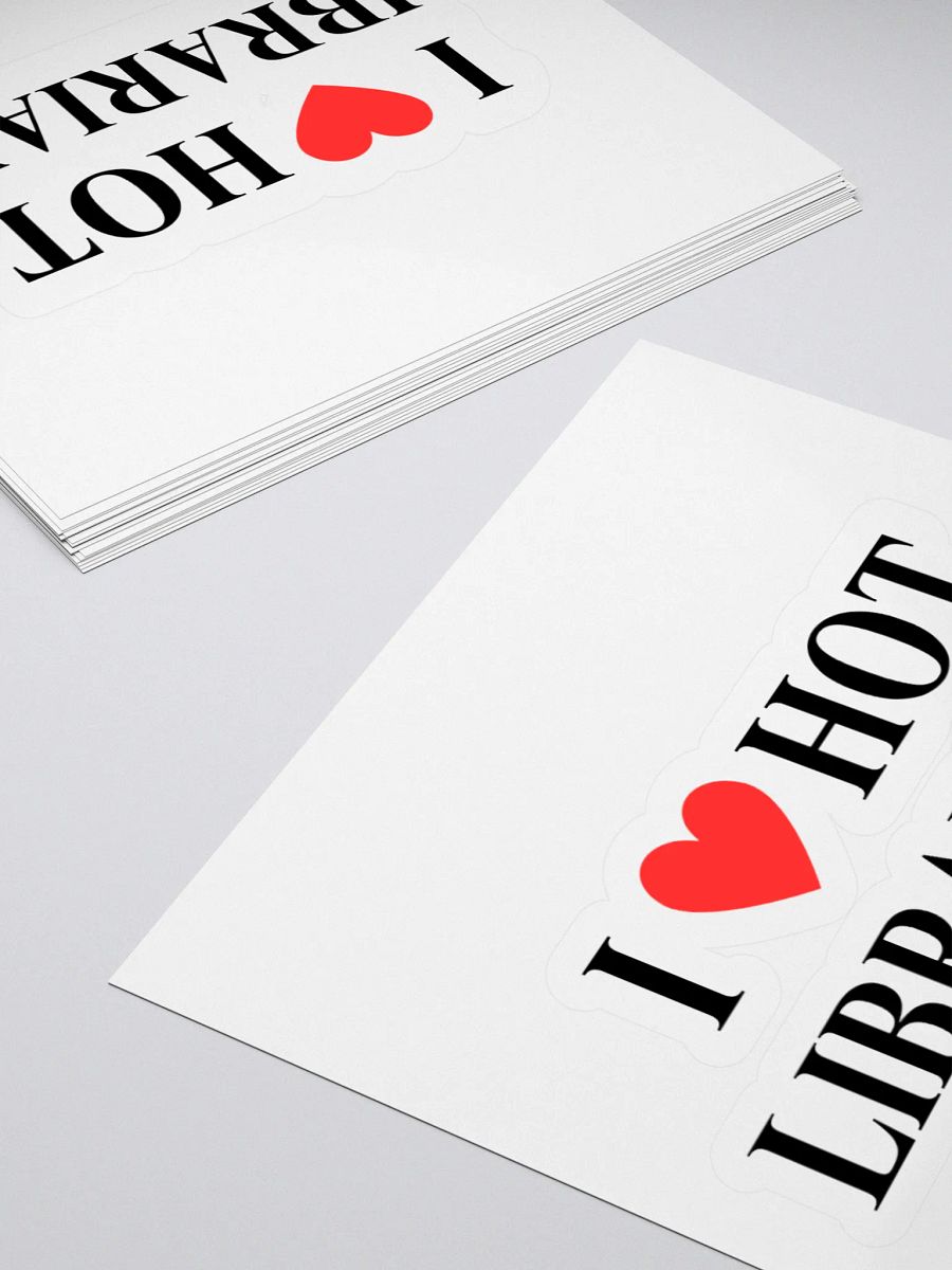 I HEART HOT LIBRARIANS STICKER product image (14)
