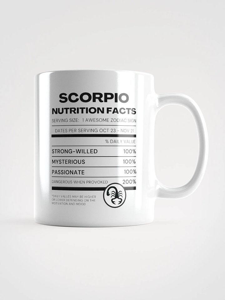 Scorpio Nutrition Facts Mug product image (2)
