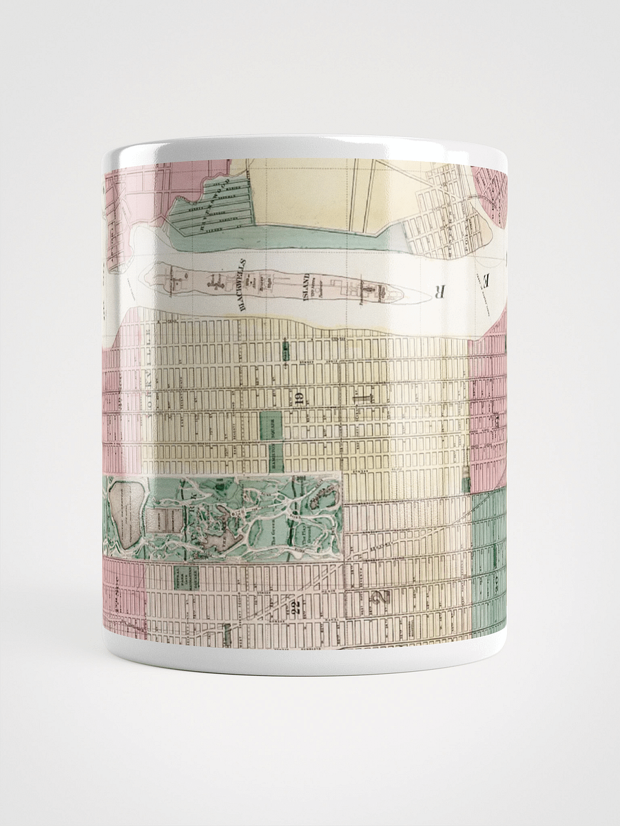 Vintage Manhattan Map White Glossy Mug product image (5)