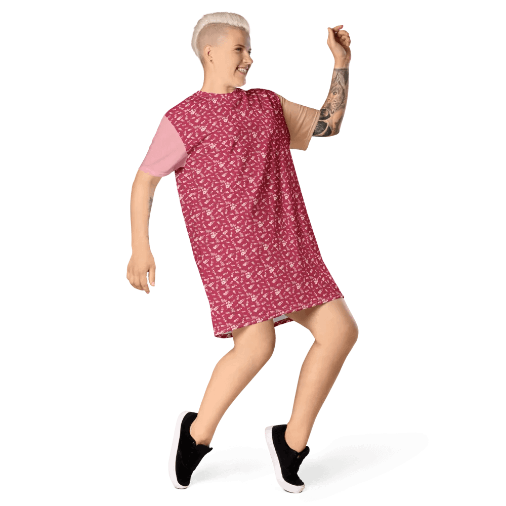 Cherry Blossoms on Magenta Women's T-Shirt Dress product image (9)